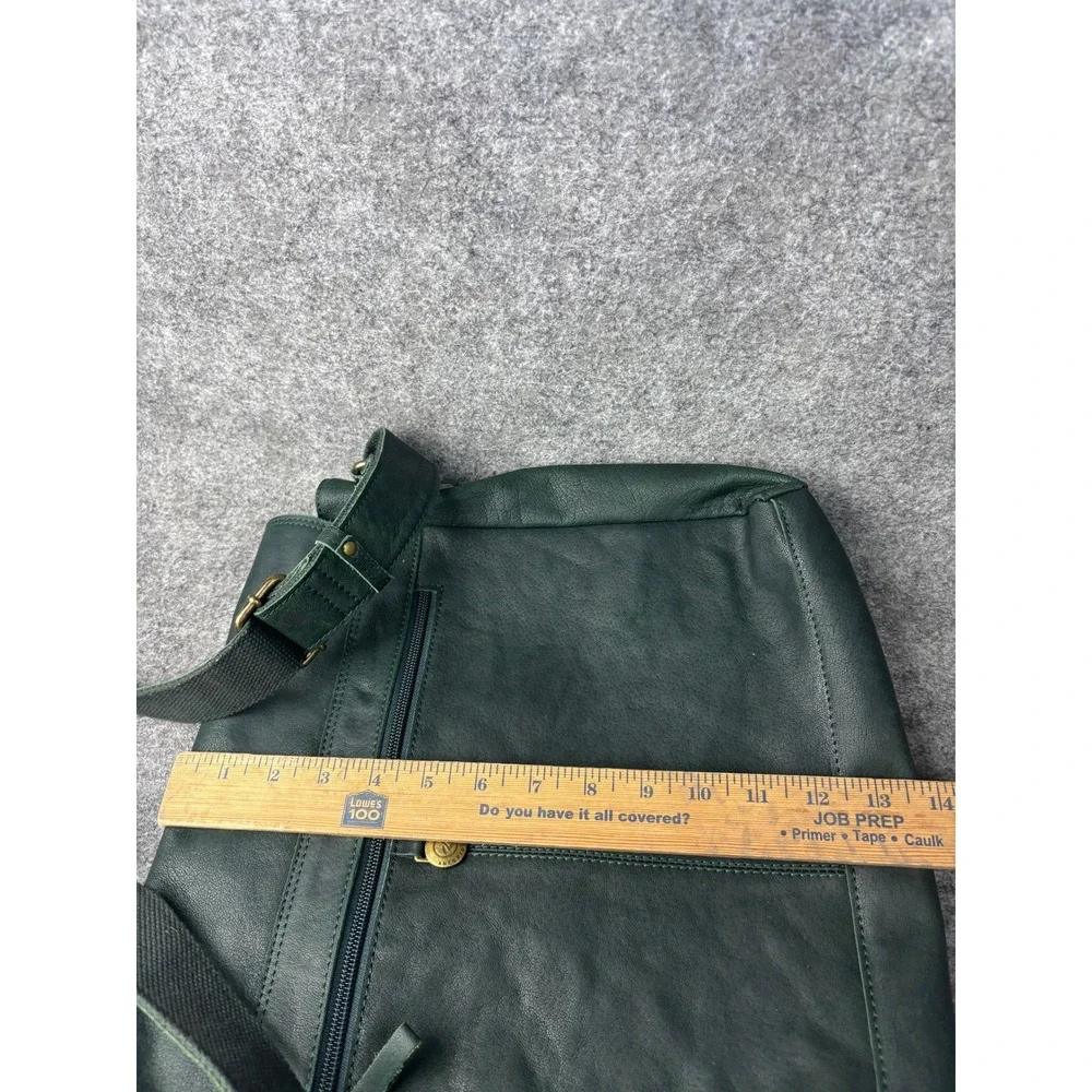 Antonio Valeria Messenger Bag Mens Large Green Leather Crossbody Satchel